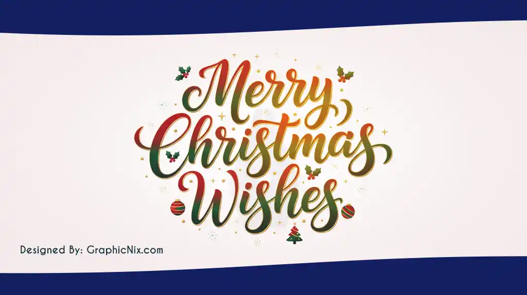 Merry Christmas Wishes Text PNG Clipart Free Download