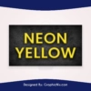 Glowing Editable Neon Yellow Text Effect PSD File Free Download