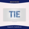 Tie Text Effect PSD Template Free Download