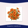 Vibrant Orange Winter Flowers PNG Free Download