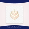 Wedding Heart Cake SVG Icon Free Download
